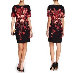 Adrianna Papell floral short sleeve dress